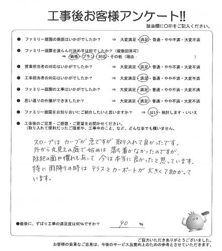 大阪府泉南郡熊取町 T様