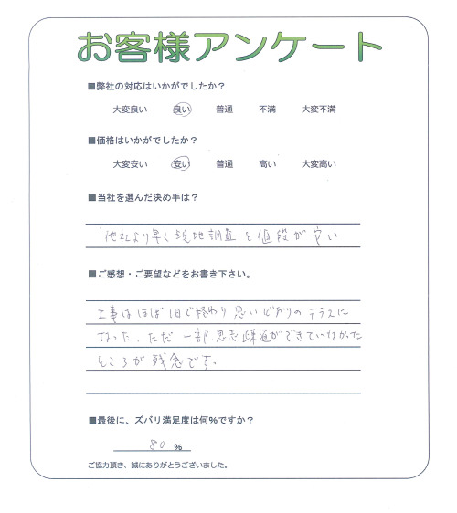 大阪府大阪市平野区 F様