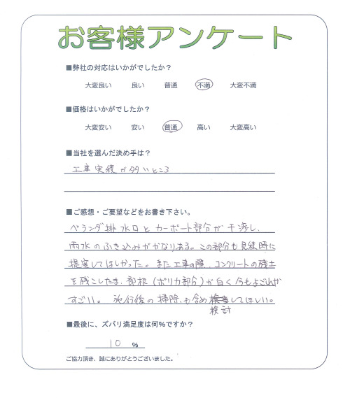 大阪府門真市 W様