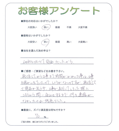大阪府東大阪市 O様