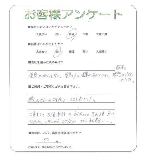 大阪府門真市 E様