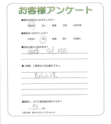大阪府大阪市西淀川区 M様