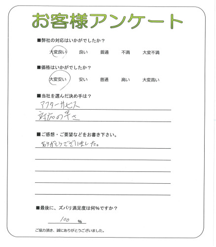 大阪府大阪市東成区 M様