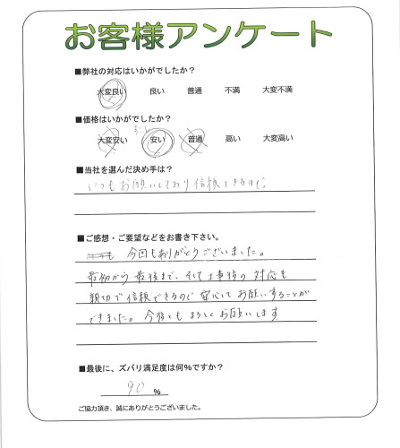工事の感想を聞かせてください。