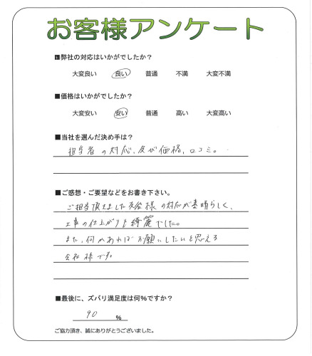 工事の感想を聞かせてください。