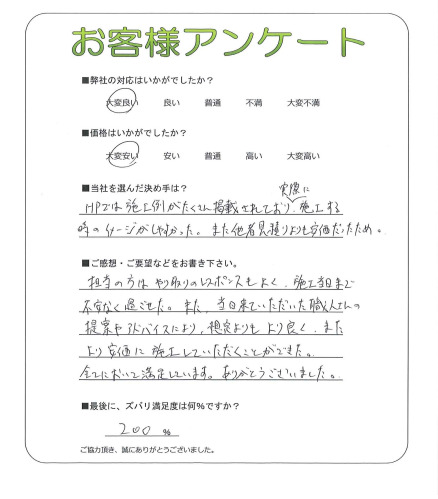大阪府大東市 I様