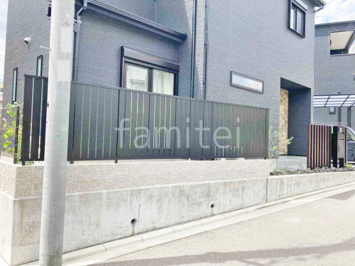 ブロック塀 (化粧ブロック) ユニソン リブスプリットn アルミ形材 フェンス LIXIL AB TS2型 縦スリット2 目隠し