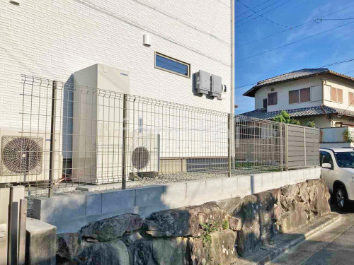スチールメッシュ フェンス YKKAP イーネット3F型 スチール柱 境界・メッシュ ブロック塀 (化粧ブロック) 太陽エコブロックス 普通CB