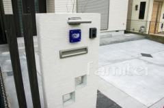 シンプル門柱 ガラス表札、 【郵便ポスト】 口金S-1(TOEX)