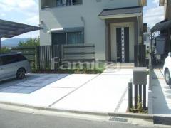 車庫土間コンクリート オリジナルアルミ角材 プランパーツ門柱