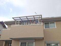 ベランダ屋根 カーポート 折りたたみ式物干し取付