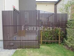 木製調目隠しフェンス塀 格子ウッド プランパーツ