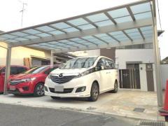 カーポート YKKAP エフルージュグラン 横3台用(ワイド トリプル) F型フラット屋根