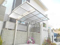 自転車バイク屋根 水切り 戸当たり 洗濯干し屋根