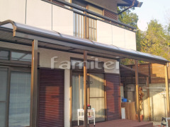雨除け屋根 LIXILスピーネ1階 雨除け屋根 YKKヴェクター1階 特殊加工 斜めカット