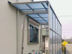 独立式テラス屋根 LIXIL フーゴF1階 隙間カバー 水平式物干し 目隠しパネル3段