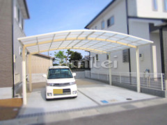 カーポート LIXILネスカR横2台 洗濯干し屋根 スピーネ 1階