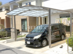 カーポート タイルデッキ300角 土間コンクリート