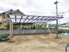 カーポート LIXILネスカF横2台 水平式物干し