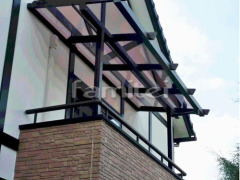 フル木製調ベランダ屋根 三協ナチュレ2階