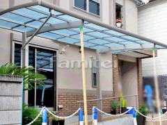 カーポート YKKレイナポートRE1台 前下がり 逆勾配