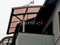 ベランダ屋根 三協アールビュー2階