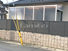 木製調テラス屋根 LIXILココマ サイドスルー1階 スピーネ1階 目隠しパネル