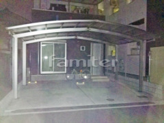 カーポート YKKレイナポート横2台 M合掌 奥行き違い