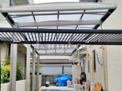 カーポート LIXILフーゴAプラス縦2台 水平式物干し