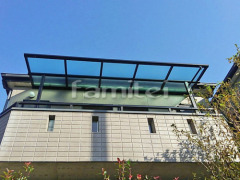 ベランダ屋根 フラットテラス2階 カーポート プライスポート1台