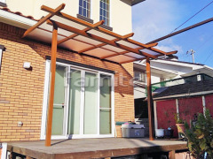 フル木製調テラス屋根 YKKサザンテラス1階 パーゴラタイプ