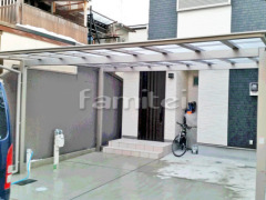 カーポート LIXILネスカF横2台 ベランダ屋根 スピーネ2階