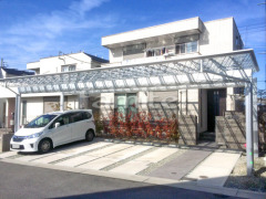 カーポート 三協Mシェード横4台