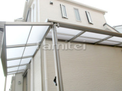 雨除け屋根 LIXILスピーネ1階用 タイルデッキ グレイスランド300角