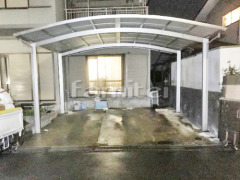 カーポート YKKレイナポート横2台 既存カーポート撤去