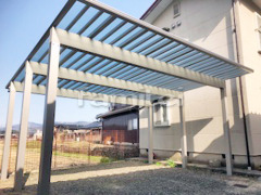 カーポート YKKエフルージュ横2台 積雪100cm対応