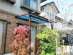 フル木製調テラス屋根 YKKサザンテラス パーゴラタイプ1階