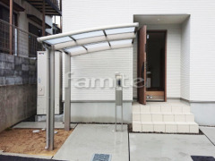 自転車バイク屋根 LIXILネスカR ベランダ屋根 スピーネ2階