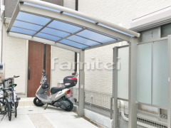 自転車バイク屋根 LIXILネスカR 目隠しフェンス塀 AB YT1型2段柱