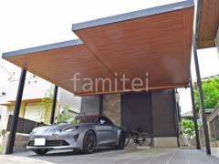 カーポート 三協アルミ Uスタイルアゼスト 横2台用(ワイド ツイン) F型フラット屋根