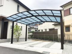 カーポート2台(ワイド) ツイン YKKAP アリュース アール屋根