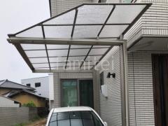 カーポート1台 (単棟) 三協アルミ ニューマイリッシュ 逆勾配 フラット屋根 前下がり屋根