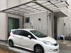 カーポート1台 (単棟) 三協アルミ ニューマイリッシュ 逆勾配 フラット屋根 前下がり屋根