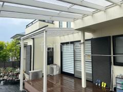1階テラス屋根 (雨除け) YKKAP ソラリアF フラット屋根 スタンダード 壁付