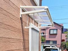 柱なしテラス屋根 (雨除け1階用) YKKAP ソラリアF フラット屋根 スタンダード 壁付