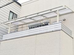 2階ベランダ屋根 LIXIL スピーネR アール屋根 スタンダード 壁付