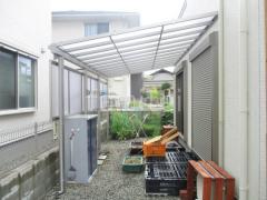 1階テラス屋根 (雨除け) YKKAP ソラリアF フラット屋根 スタンダード 壁付