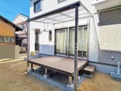 1階テラス屋根 (雨除け) YKKAP ソラリアF フラット屋根 スタンダード 壁付