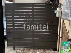 1階テラス屋根 YKKAP 独立式 フェンス アルミ形材 LIXIL