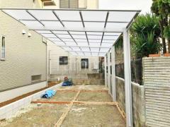 カーポート2台(縦) 連棟 LIXIL ネスカF フラット屋根